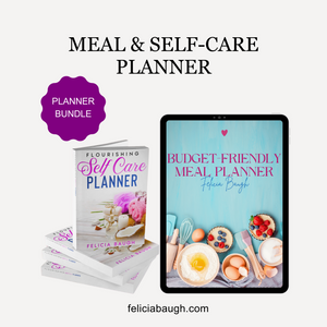 Flourishing Self-Care & Meal Planning Bundle for Christian Working Moms